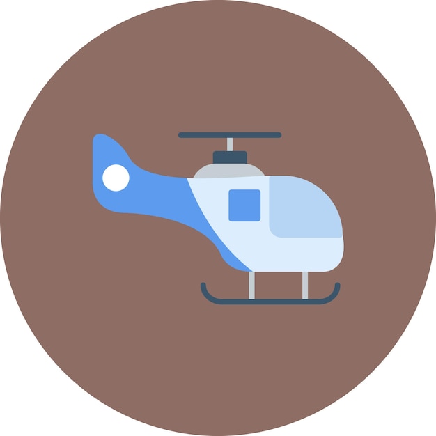 Ilustración plana de helicóptero