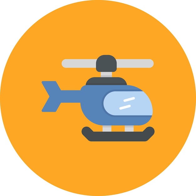 Ilustración plana de helicóptero