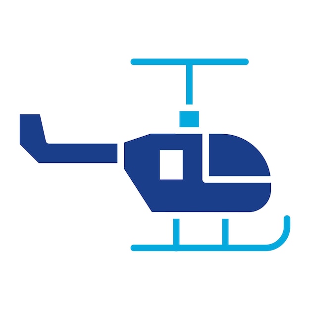 Ilustración plana de helicóptero
