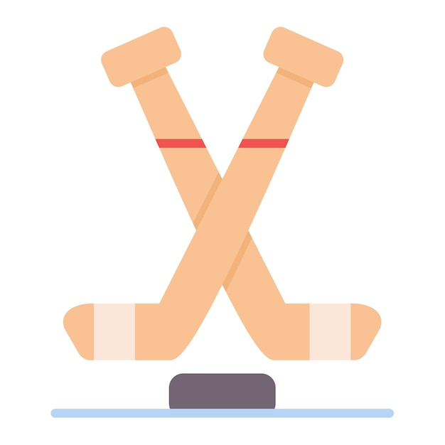 Vector ilustración plana de hockey sobre hielo