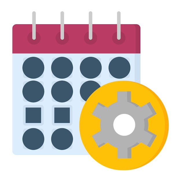 Ilustración plana del horario