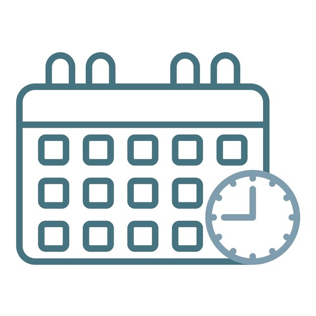 Ilustración plana del horario