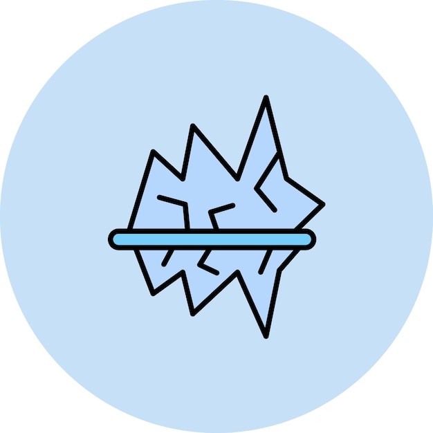 Ilustración plana del iceberg