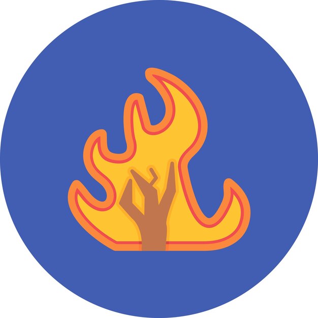 Ilustración plana de incendios forestales