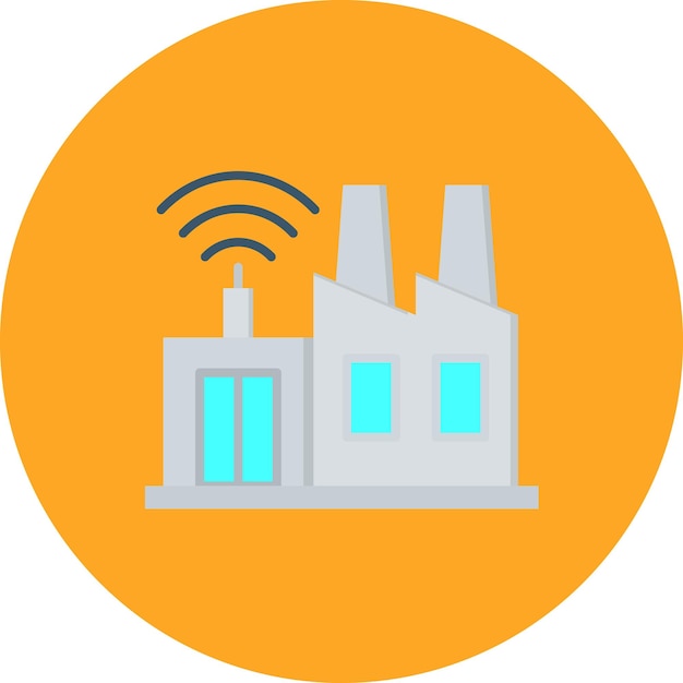 Ilustración plana de la industria inteligente