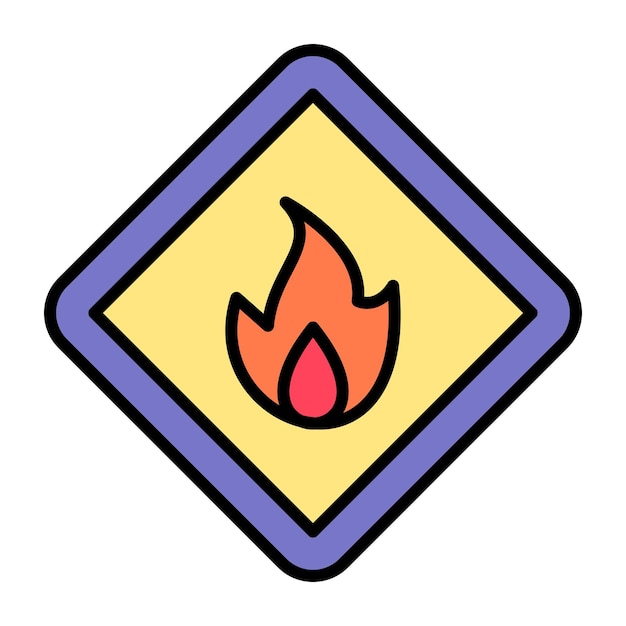 Ilustración plana inflamable