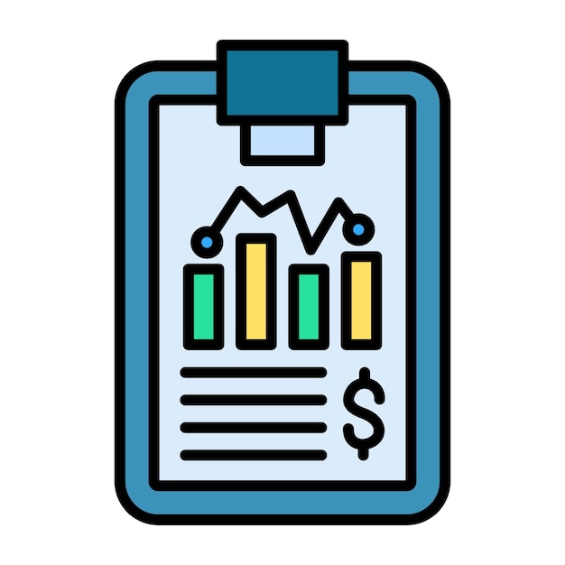 Ilustración plana del informe gráfico