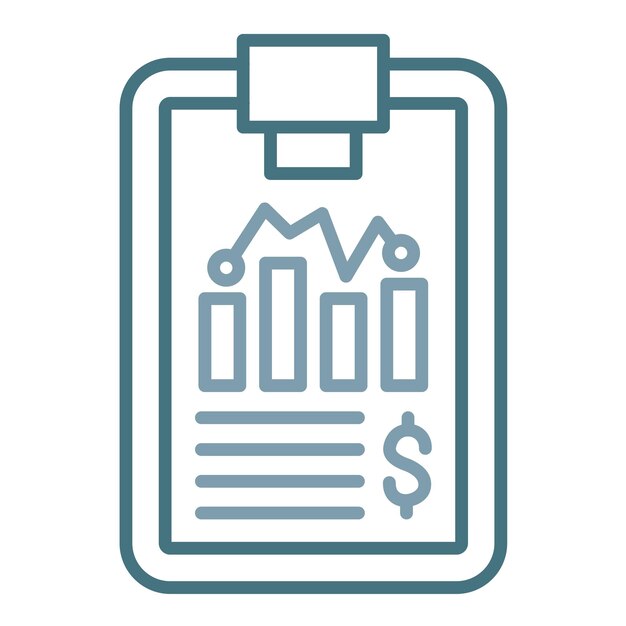 Ilustración plana del informe gráfico