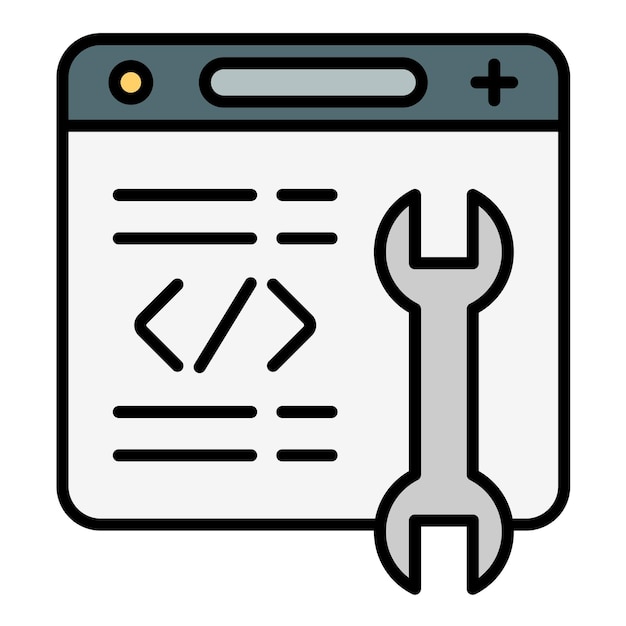 Ilustración plana de ingeniería de códigos