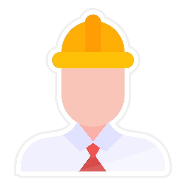 Ilustración plana del ingeniero masculino