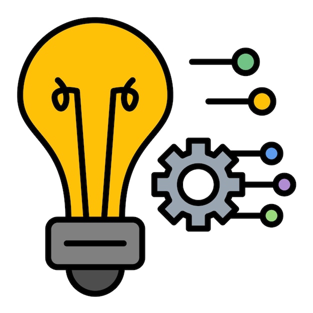 Ilustración plana de la innovación