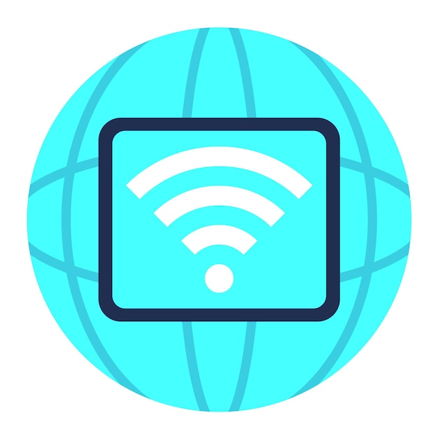 Ilustración plana de Internet