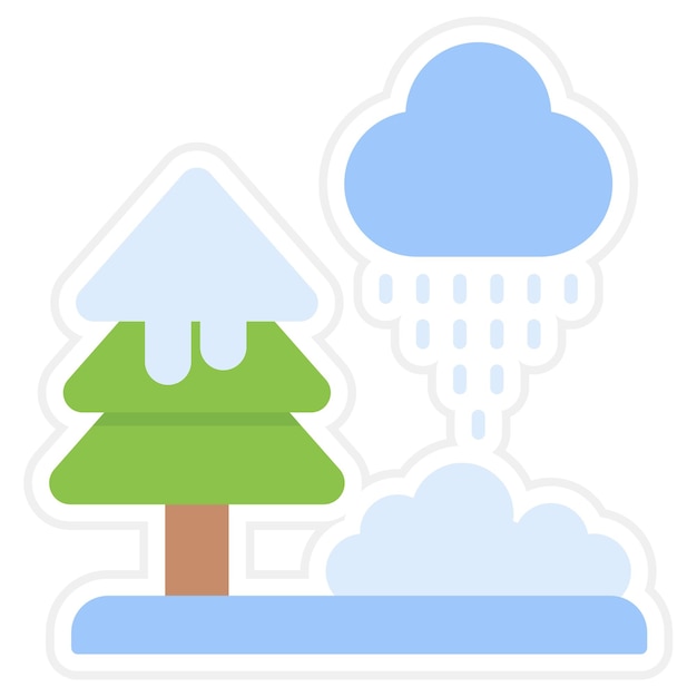 Ilustración plana de invierno