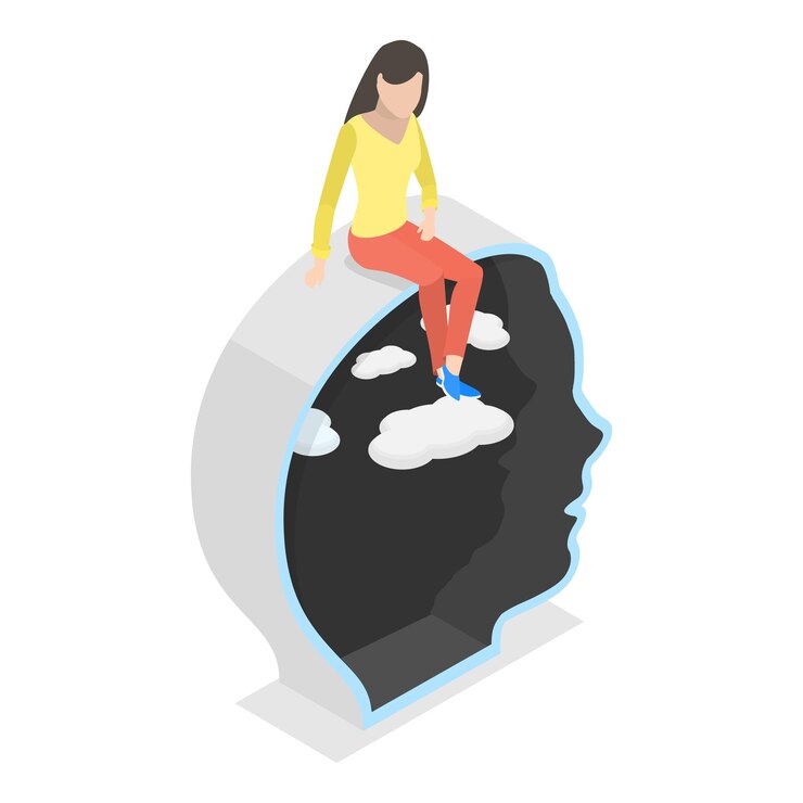 Vector ilustración plana isométrica 3d de la diversidad de las mentes humanas artículo 4