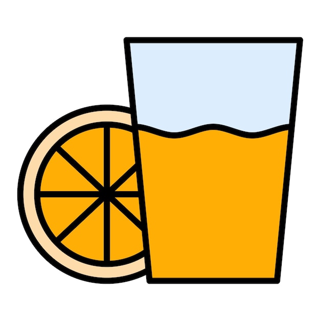 Ilustración plana de jugo de naranja