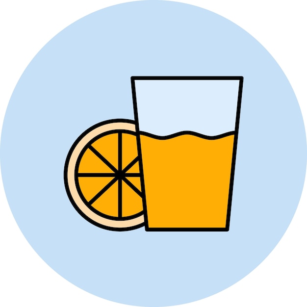Ilustración plana de jugo de naranja