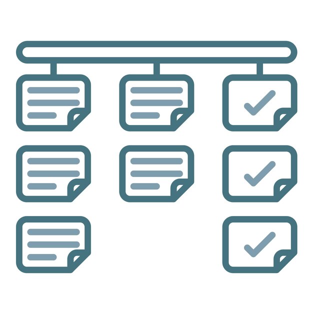 Ilustración plana de Kanban