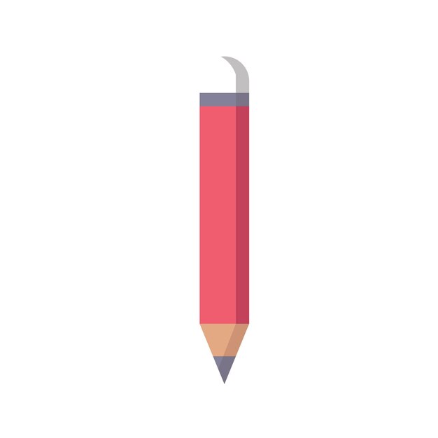 Ilustración plana con lápiz para suministros escolares Colección de ilustraciones para la escuela