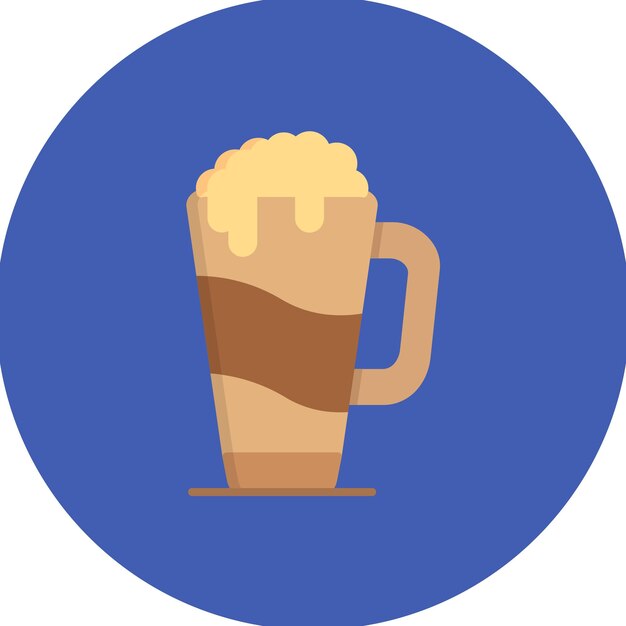 Ilustración plana del Latte Macchiato