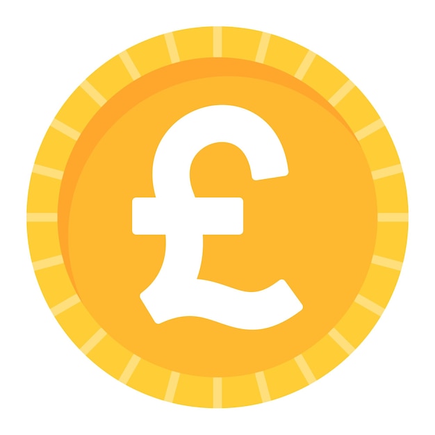 Vector ilustración plana de la libra británica