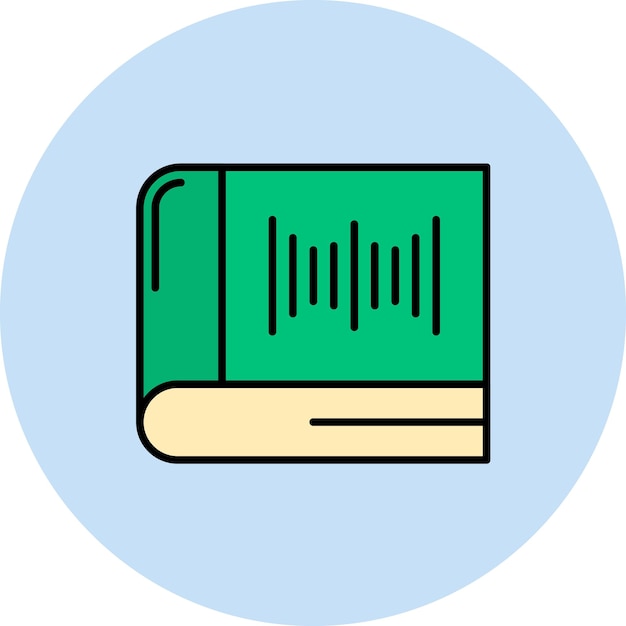 Ilustración plana del libro de audio