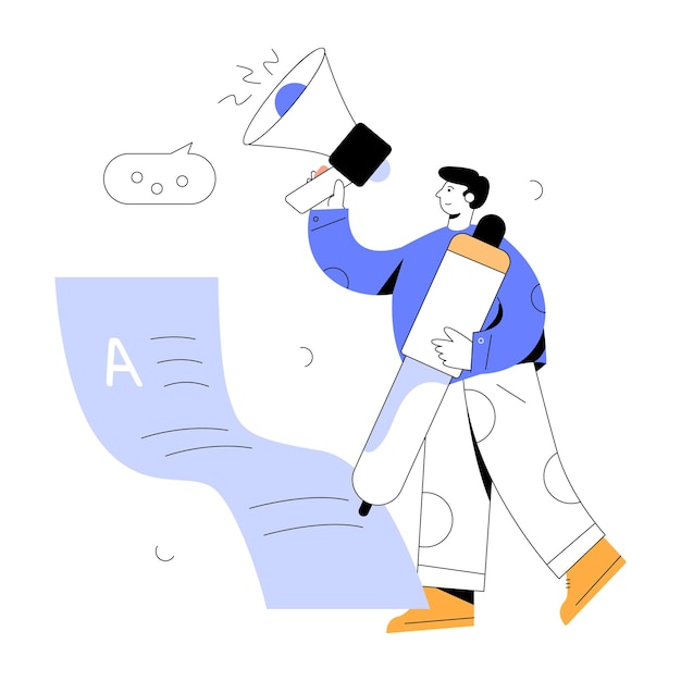 Ilustración plana lista para usar de marketing de contenido