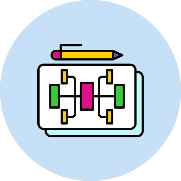 Ilustración plana del mapa mental