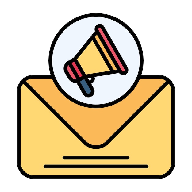 Ilustración plana de marketing por correo electrónico