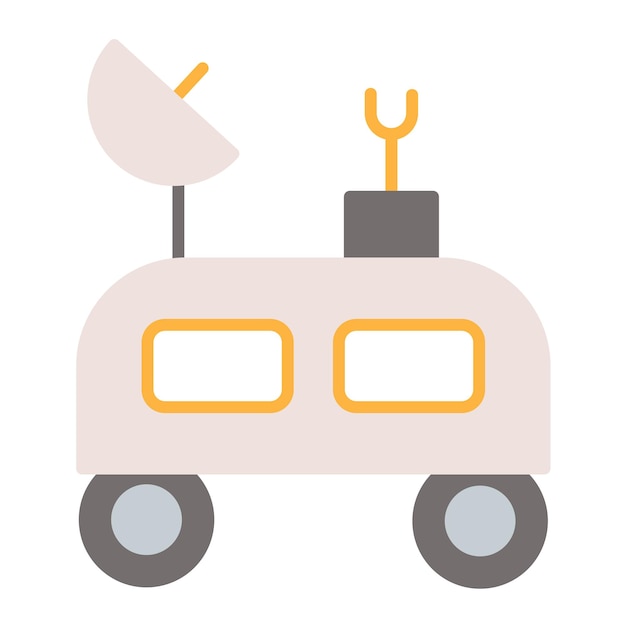 Ilustración plana de Mars Rover