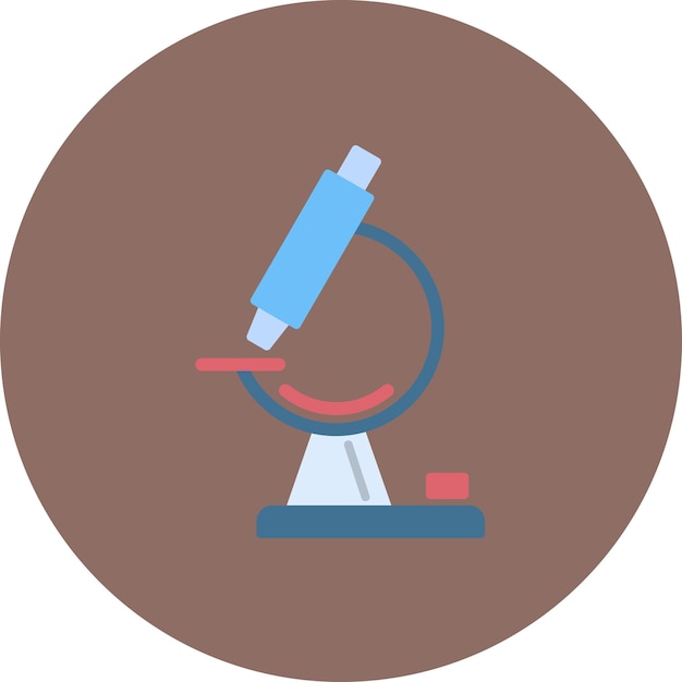 Ilustración plana del microscopio