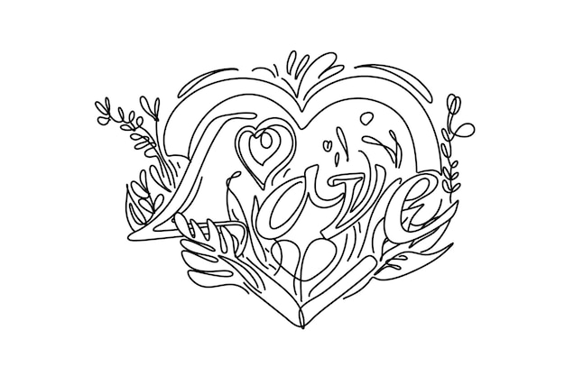 Ilustración plana minimalista de Amor de San Valentín Perfecto para diseño web y campañas publicitarias