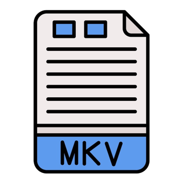Ilustración plana de MKV