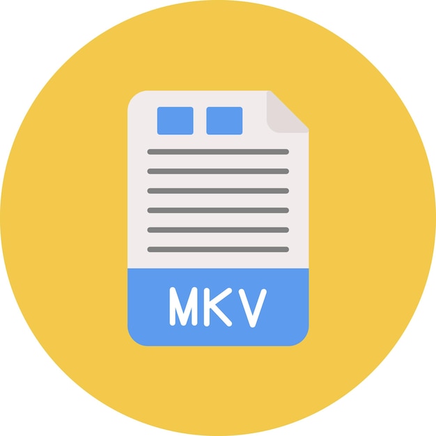 Ilustración plana de MKV