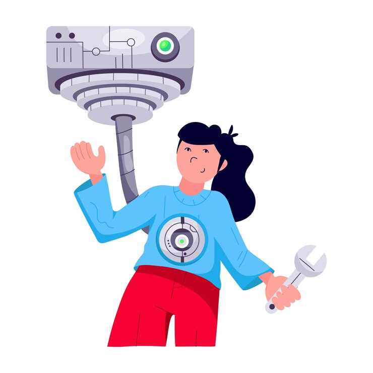 Vector ilustración plana moderna de una niña con prótesis