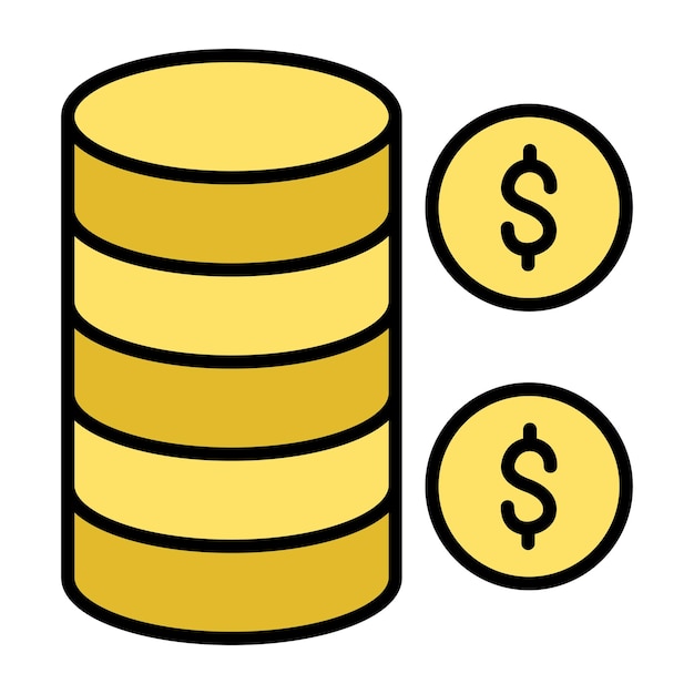 Vector ilustración plana de monedas