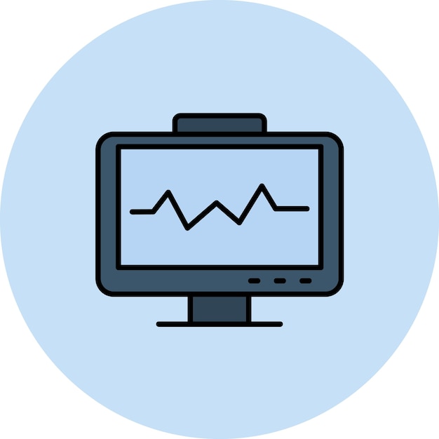Ilustración plana de monitoreo cardíaco