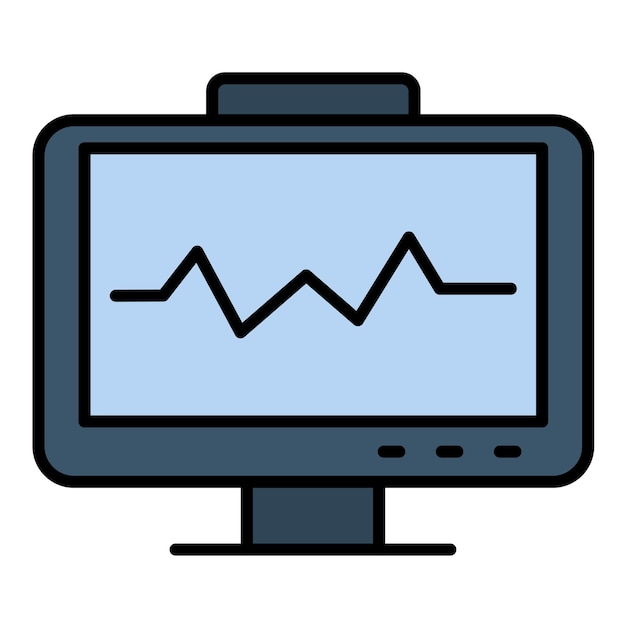 Vector ilustración plana de monitoreo del corazón