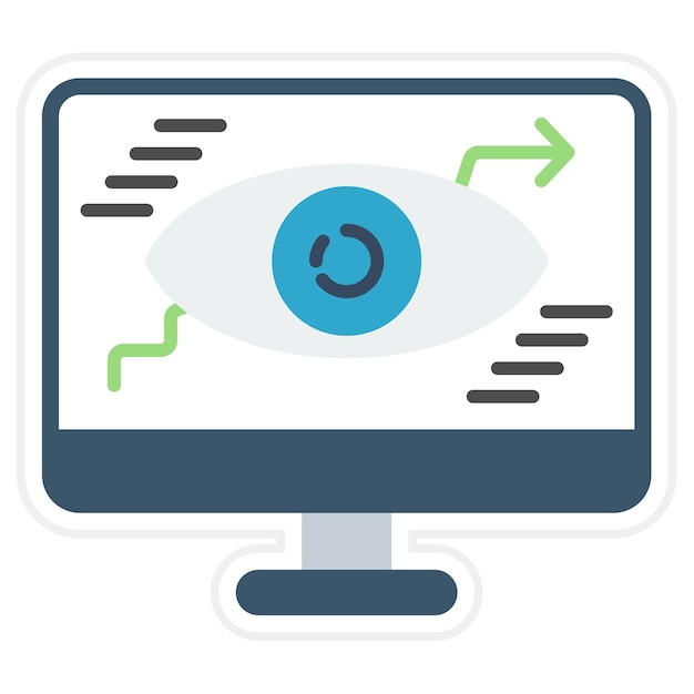 Ilustración plana de monitoreo de la web