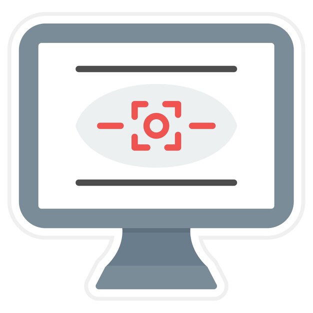 Ilustración plana de monitores de seguridad