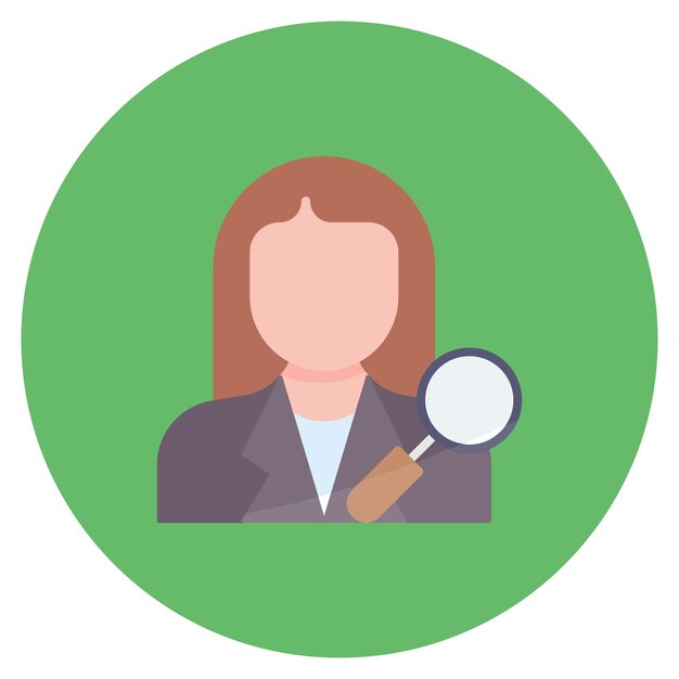 Ilustración plana de la mujer especialista Hr