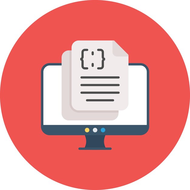 Ilustración plana de las notas de programación