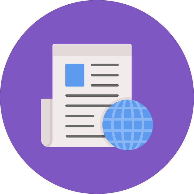 Ilustración plana de las noticias globales