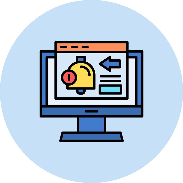 Ilustración plana de notificación