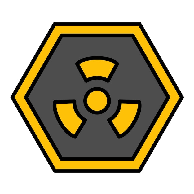 Ilustración plana nuclear