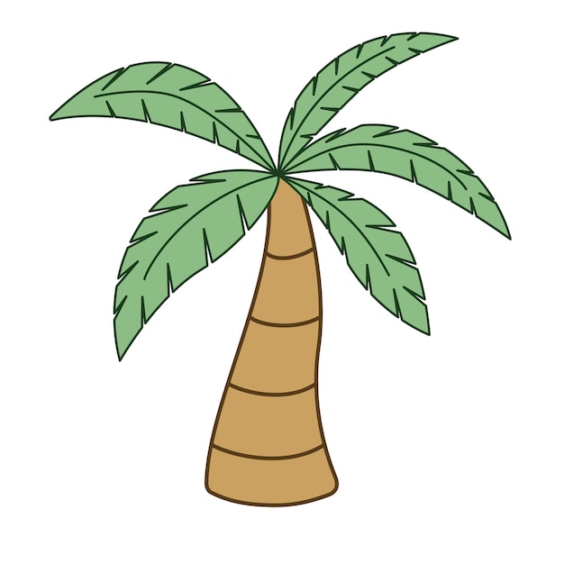 Vector ilustración plana de palmera