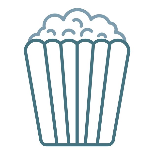 Ilustración plana de palomitas de maíz