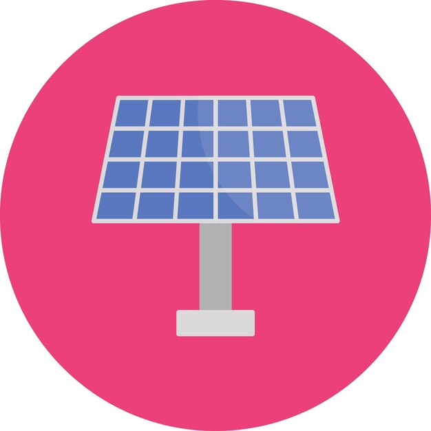 Ilustración plana del panel solar