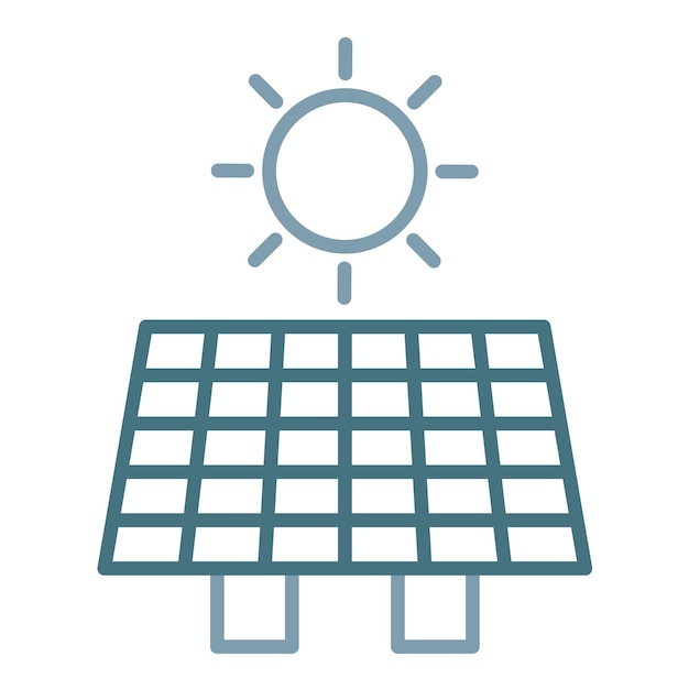 Ilustración plana del panel solar