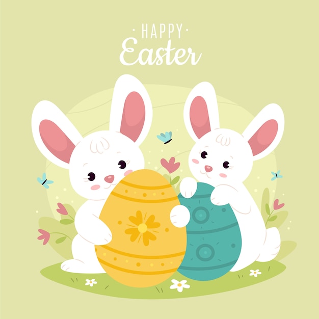 Vector ilustración plana de pascua