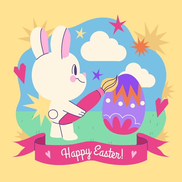 Vector ilustración plana de pascua